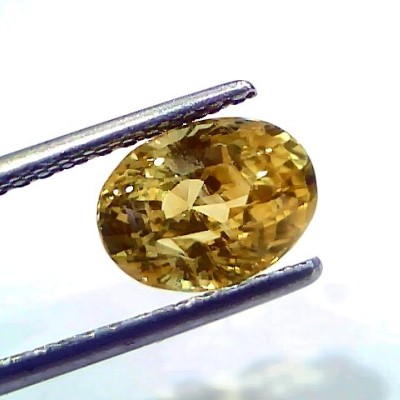 3.05 Ct IGI Certified Unheated Untreated Natural Ceylon Yellow Sapphire AAA