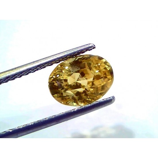 3.05 Ct IGI Certified Unheated Untreated Natural Ceylon Yellow Sapphire AAA