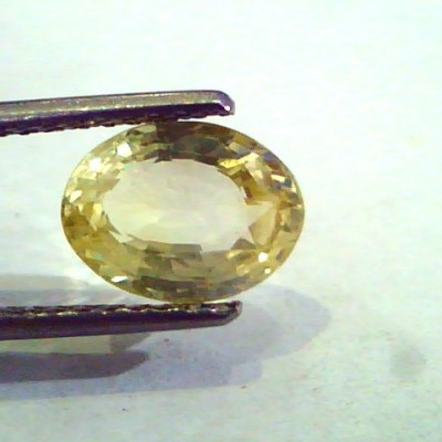 3.04 Ct Unheated Untreated Natural Ceylon Yellow Sapphire Pukhraj