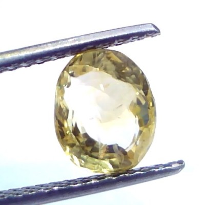 3.07 Ct Unheated Untreated Natural Ceylon Yellow Sapphire Gems