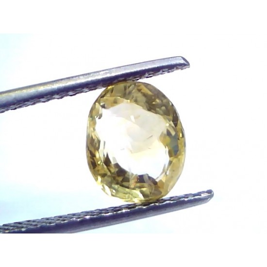 3.07 Ct Unheated Untreated Natural Ceylon Yellow Sapphire Gems