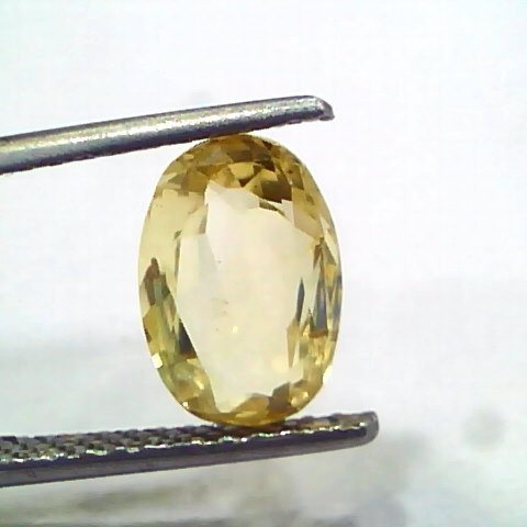 3.05 Ct Unheated Untreated Natural Ceylon Yellow Sapphire Gems