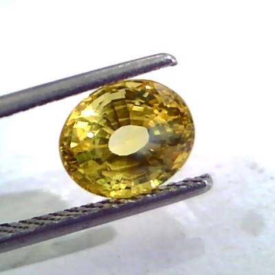 3.05 Ct Unheated Untreated Natural Ceylon Yellow Sapphire AAAAA