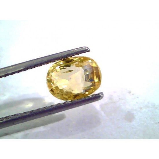 3.05 Ct Unheated Untreated Natural Ceylon Yellow Sapphire Gemstone