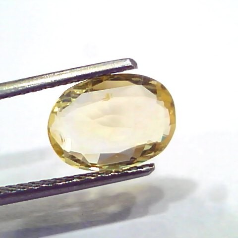 3.05 Ct IGI Certified Unheated Untreated Natural Ceylon Yellow Sapphire