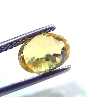 3.05 Ct IGI Certified Unheated Untreated Natural Ceylon Yellow Sapphire AAA