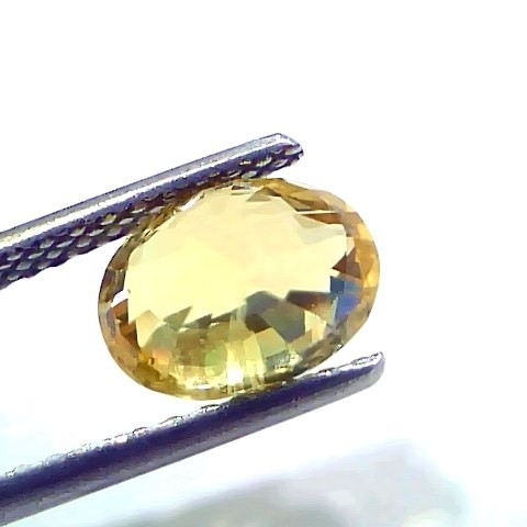 3.05 Ct IGI Certified Unheated Untreated Natural Ceylon Yellow Sapphire AAA