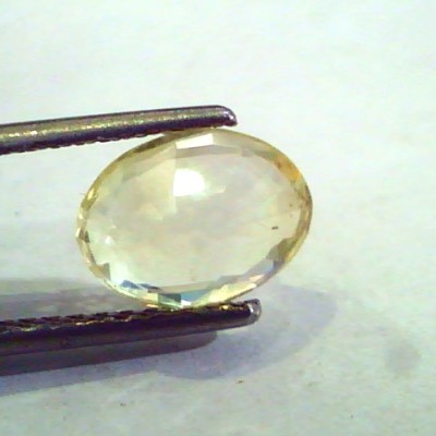3.04 Ct Unheated Untreated Natural Ceylon Yellow Sapphire Pukhraj
