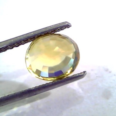 3.05 Ct Unheated Untreated Natural Ceylon Yellow Sapphire AAAAA