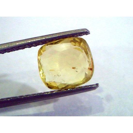 3.05 Ct 5 Ratti Unheated Untreated Natural Ceylon Yellow Sapphire
