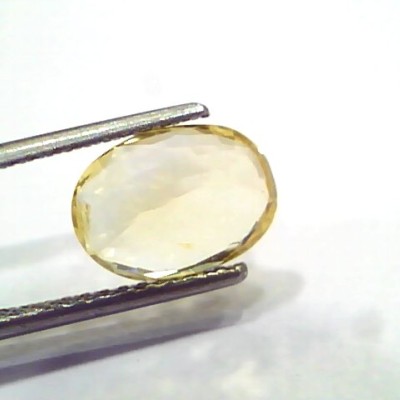 3.05 Ct IGI Certified Unheated Untreated Natural Ceylon Yellow Sapphire