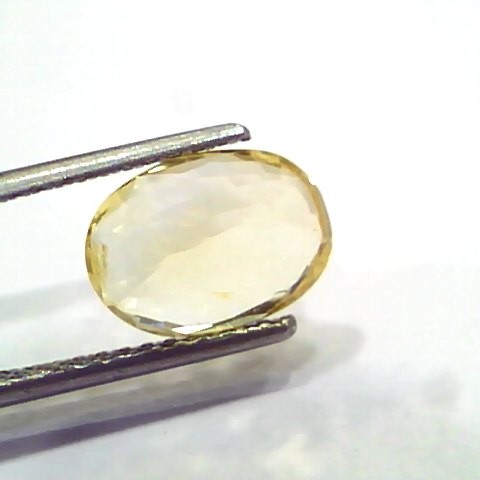 3.05 Ct IGI Certified Unheated Untreated Natural Ceylon Yellow Sapphire
