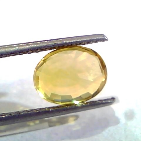 3.06 Ct Unheated Untreated Natural Ceylon Yellow Sapphire Pukhraj Gems