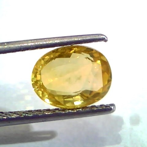 3.06 Ct Unheated Untreated Natural Ceylon Yellow Sapphire Pukhraj Gems
