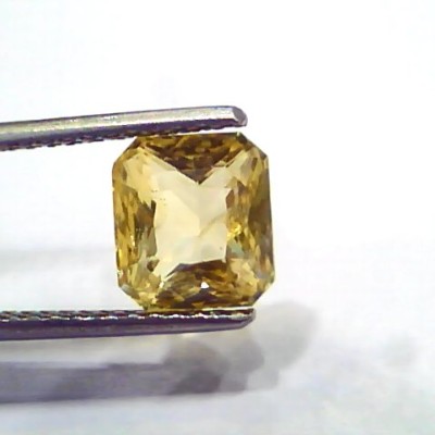 3.06 Ct IGI Certified Unheated Untreated Ceylon Yellow Sapphire AAAAA