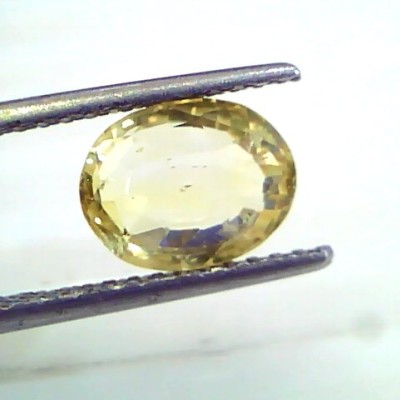 3.07 Ct 5 Ratti Unheated Untreated Natural Srilankan Yellow Sapphire