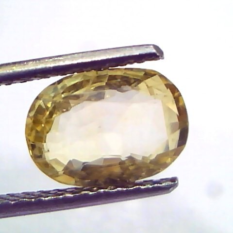 3.06 Ct GII Certified Unheated Untreated Natural Ceylon Yellow Sapphire