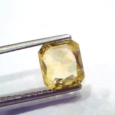 3.06 Ct IGI Certified Unheated Untreated Ceylon Yellow Sapphire AAAAA