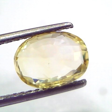 3.06 Ct GII Certified Unheated Untreated Natural Ceylon Yellow Sapphire