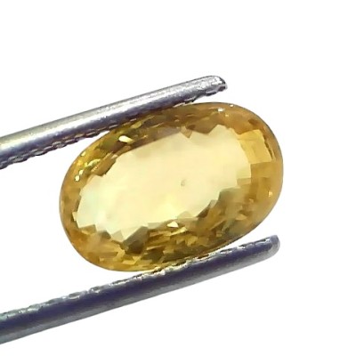 3.06 Ct IGI Certified Unheated Untreated Natural Ceylon Yellow Sapphire AA 3.06 Ct IGI Certified Unheated Untreated Natural Ceylon Yellow Sapphire AA
