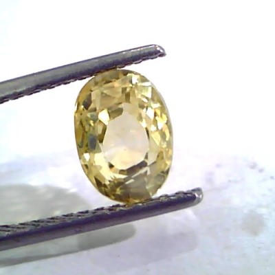 3.07 Ct Unheated Untreated Natural Ceylon Yellow Sapphire Gemstone