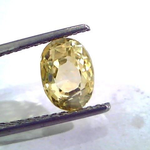 3.07 Ct Unheated Untreated Natural Ceylon Yellow Sapphire Gemstone