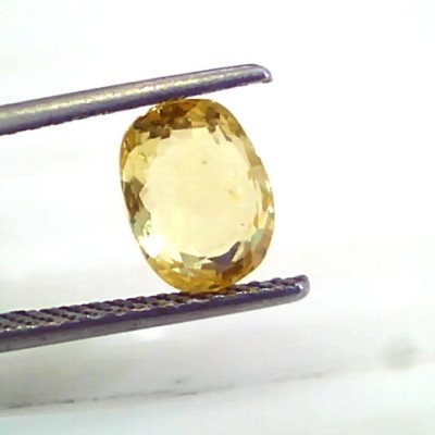 3.08 Ct 5.15 Rt Unheated Untreated Natural Srilankan Yellow Sapphire