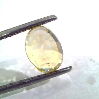 3.07 Ct Unheated Untreated Natural Ceylon Yellow Sapphire Gemstone
