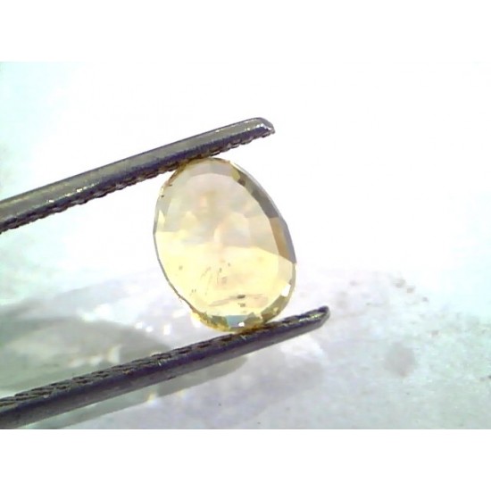 3.07 Ct Unheated Untreated Natural Ceylon Yellow Sapphire Gemstone