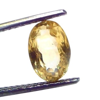 3.07 Ct IGI Certified Unheated Untreated Natural Ceylon Yellow Sapphire 3.07 Ct IGI Certified Unheated Untreated Natural Ceylon Yellow Sapphire