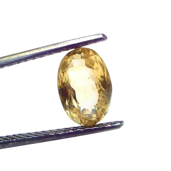 3.07 Ct IGI Certified Unheated Untreated Natural Ceylon Yellow Sapphire 3.07 Ct IGI Certified Unheated Untreated Natural Ceylon Yellow Sapphire