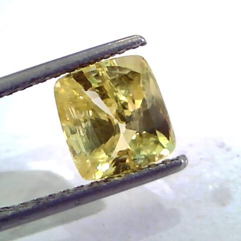 3.08 Ct Unheated Untreated Natural Ceylon Yellow Sapphire AAA