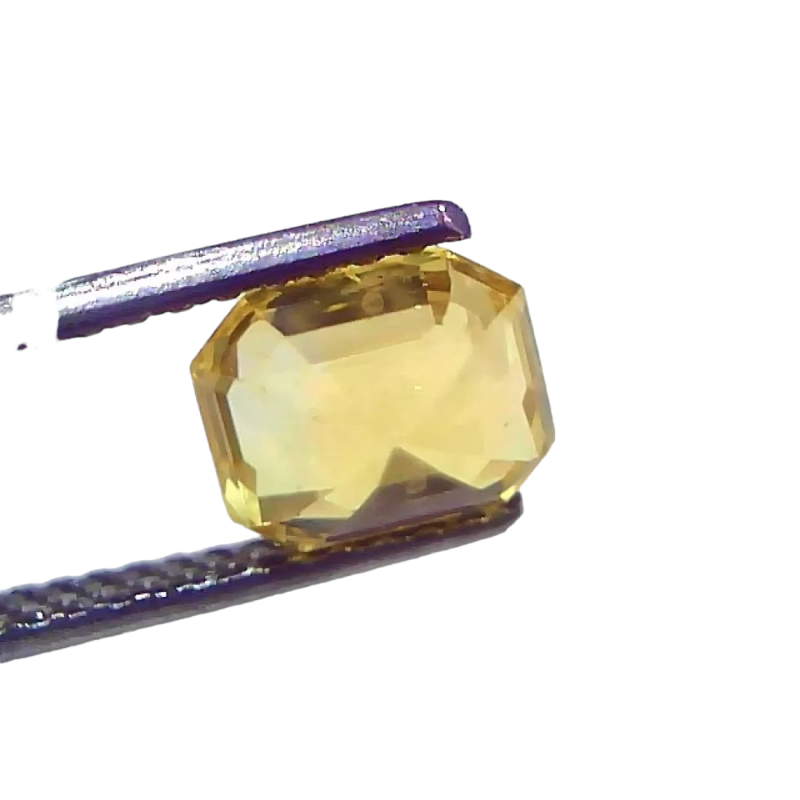 3.08 Ct IGI Certified Unheated Untreated Natural Ceylon Yellow Sapphire AAAAA