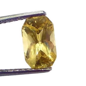 3.08 Ct IGI Certified Unheated Untreated Natural Ceylon Yellow Sapphire AAAAA 3.08 Ct IGI Certified Unheated Untreated Natural Ceylon Yellow Sapphire AAAAA