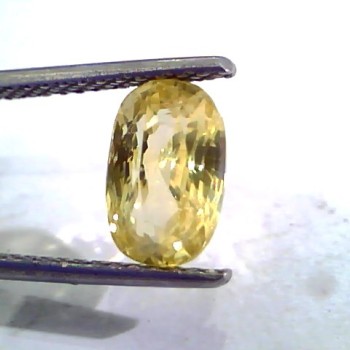 3.08 Ct Unheated Untreated Natural Ceylon Yellow Sapphire Gemstone