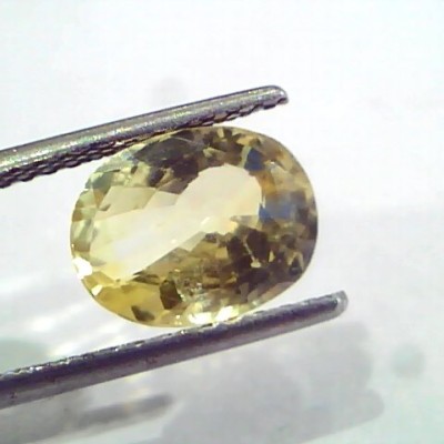 3.09 Ct Unheated Untreated Natural Ceylon Yellow Sapphire Pukhraj