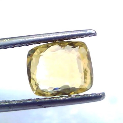 3.08 Ct IGI Certified Unheated Untreated Natural Ceylon Yellow Sapphire