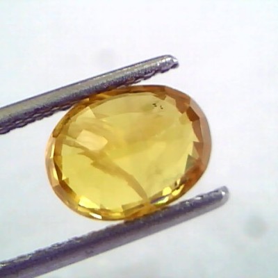 3.10 Ct Natural Yellow Sapphire Pukhraj Jupiter Gemstone(Heated)
