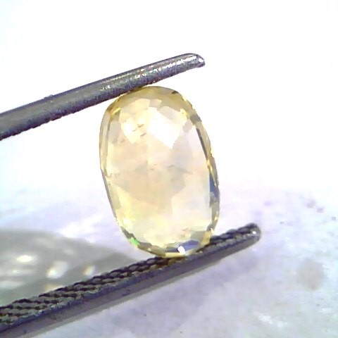 3.08 Ct Unheated Untreated Natural Ceylon Yellow Sapphire Gemstone