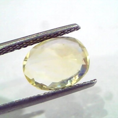 3.09 Ct Unheated Untreated Natural Ceylon Yellow Sapphire Pukhraj