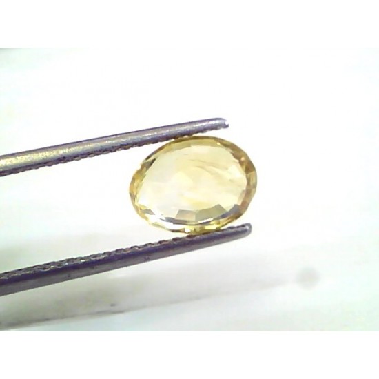 3.10 Ct 5.25 Ratti Unheated Untreated Natural Ceylon Yellow Sapphire