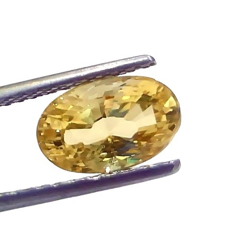 3.08 Ct IGI Certified Unheated Untreated Natural Ceylon Yellow Sapphire AA