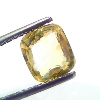 3.08 Ct Certified Unheated Untreated Natural Ceylon Yellow Sapphire Gemstone