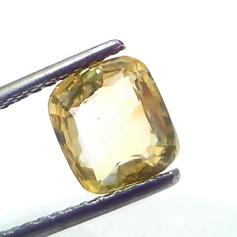 3.08 Ct Certified Unheated Untreated Natural Ceylon Yellow Sapphire Gemstone