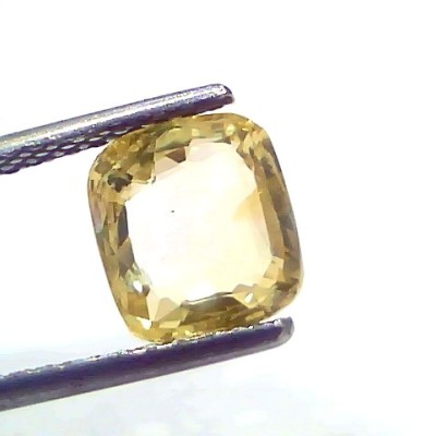 3.08 Ct Certified Unheated Untreated Natural Ceylon Yellow Sapphire Gemstone