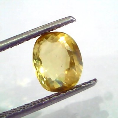 3.12 Ct Unheated Untreated Natural Ceylon Yellow Sapphire Pukhraj