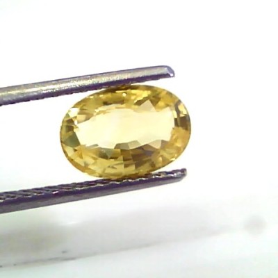 3.08 Ct 5.15 Ratti Unheated Untreated Natural Ceylon Yellow Sapphire