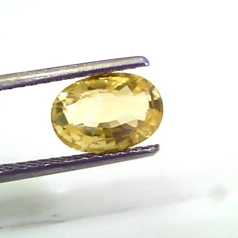 3.08 Ct 5.15 Ratti Unheated Untreated Natural Ceylon Yellow Sapphire