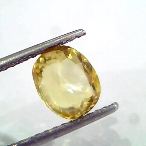 3.12 Ct Unheated Untreated Natural Ceylon Yellow Sapphire Pukhraj