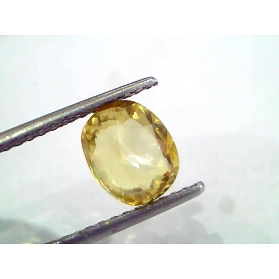 3.12 Ct Unheated Untreated Natural Ceylon Yellow Sapphire Pukhraj